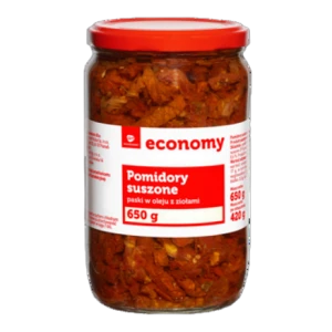 TGE Pomidory suszone paski w oleju z ziołami 650 g