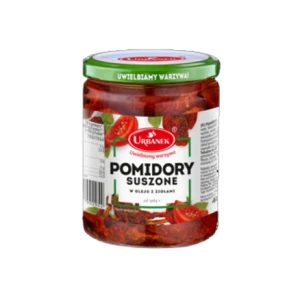 Pomidory suszone w oleju z ziołami 480 g/320 g Urbanek