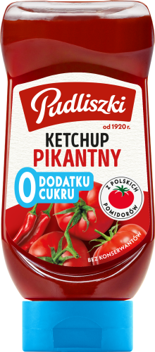 Pudliszki Ketchup pikantny zero cukru 440 g 1279842.png