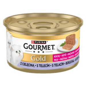 Gourmet gold kitten - mus dla kociąt z cielęciną 85 g