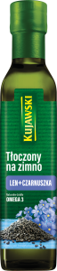 Kujawski olej lniany tłoczony na zimno z czarnuszką 250 ml