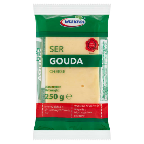Ser żółty w kawałku Gouda Mlekpol 250 g 7564.png
