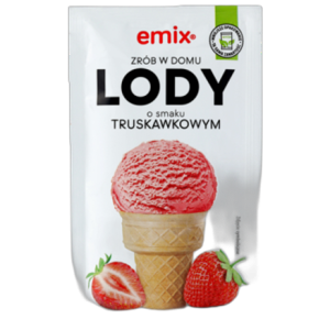 Lody o smaku truskawkowym emix 60 g