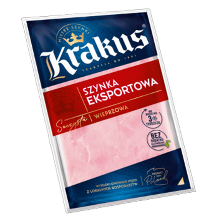 Szynka eksportowa PL Krakus 120 g Szynka eksportowa PL Krakus 120g