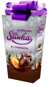 Vobro Pralinowa Śliwka w czekoladzie Prezent 192 g (z kokardą)