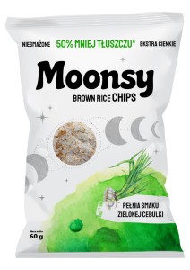 Moonsy chipsy ryżowe zielona cebulka 60 g