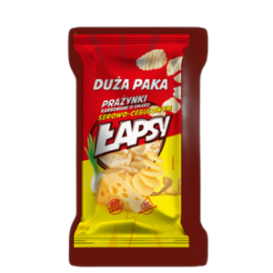 Łapsy Prażynki karbowane o smaku zielonej cebulki 110 g