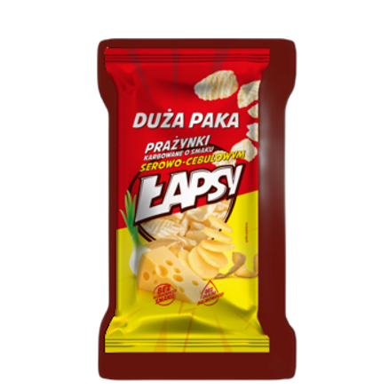 Łapsy Prażynki karbowane o smaku zielonej cebulki 110 g 126108964%2F22409668%2F412493.png