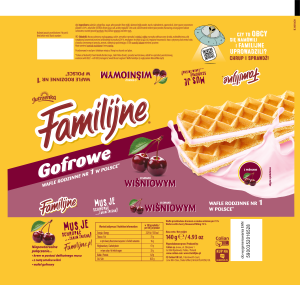 Familijne Gofrowe o smaku wiśniowym 140 g