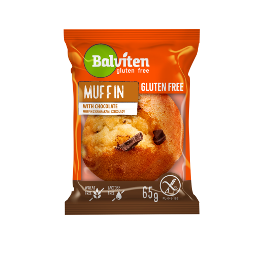 Balviten Muffin z kawałkami czekolady 65 g. Produkt bezglutenowy 1275161.png