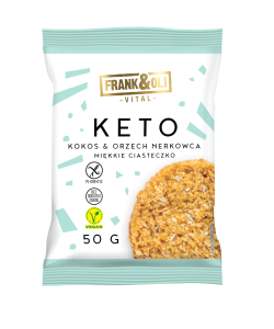 Frank & Oli Keto miękkie ciasteczko kokos & orzech nerkowca 50 g