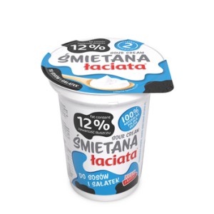 Śmietana Łaciata 12% pasteryzowana 330 g