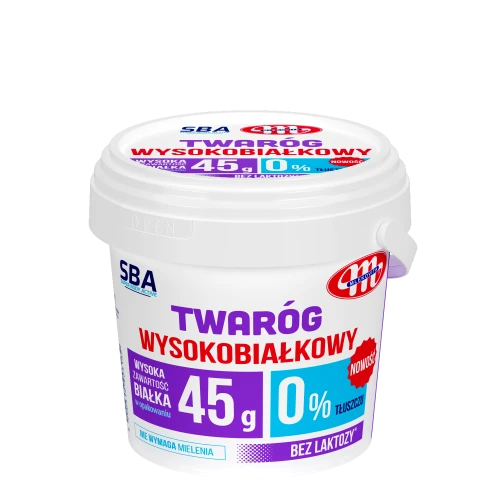 Mlekovita SBA Twaróg wysokobiałkowy 0% tł. bez laktozy 500 g 1302893.png
