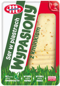 Mlekovita Ser Wypasiony Gouda z kminkiem plastry 135 g
