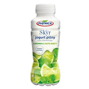 Jogurt pitny Skyr limonka z nutą mięty Piątnica 330 ml