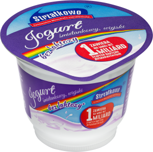 Strzałkowo Jogurt śmietankowy wiejski bez laktozy 180 g