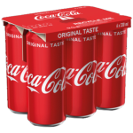 Coca Cola 6 x 330 ml keel-clip