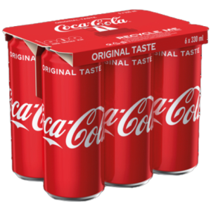 Coca Cola 6 x 330 ml keel-clip