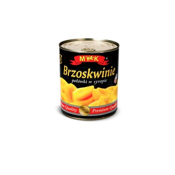 Brzoskwinie połówki w lekkim syropie 820 g MK Brzoskwinie połówki w lekkim syropie 820g MK