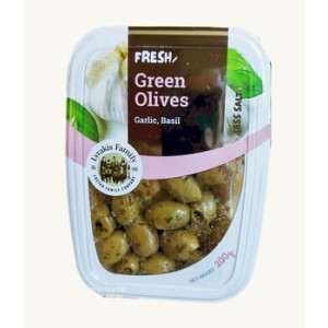 Oliwki zielone drylowane z czosnkiem i bazylią pasteryzowane Fresh Pack 200 g
