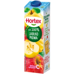 Hortex Sok 100% Jabłko pigwa karton 1 l
