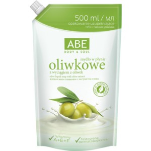 ABE mydło w płynie oliwkowe z wyciągiem z oliwek saszetka 500 ml