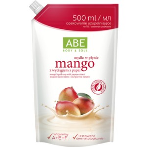 ABE mydło w płynie Mango i Papaja 500 ml - zapas