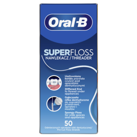 Oral-B Super Floss Nić dentystyczna 50 odmierzonych odcinków 126296693%2F36592574%2F249022.png