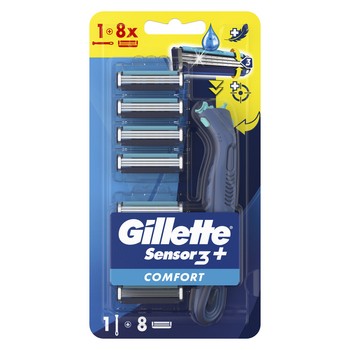 Gillette Sensor 3+ Comfort Maszynka do golenia dla mężczyzn ergonomiczna rączka, 8 ostrzy wymiennych 470596_0_1746744693514.jpg