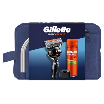 Gillette Zestaw podarunkowy: maszynka do golenia Proglide + Żel do golenia Fusion Ultra Sensitive 200 ml + stojak na maszynkę do golenia 319411_0_1746741715606.jpg