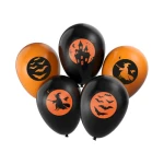 Balony z halloweenowym nadrukiem (5 szt.)