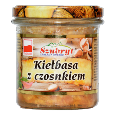 Kiełbasa z czosnkiem Szubryt 300 g Kiełbasa z czosnkiem Szubryt 300g