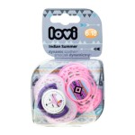 Smoczek uspokajający silikonowy dynamiczny Lovi 6-18 m-cy (2 szt) Indian summer