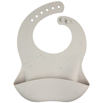 Canpol babies Śliniak silikonowy z kieszonką DOTS szary 24132_0_1746735295741.jpg