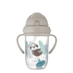 Canpol babies Kubek niekapek z rurką i odważnikiem 270 ml EXOTIC szary