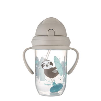 Canpol babies Kubek niekapek z rurką i odważnikiem 270 ml EXOTIC szary 72887.jpg