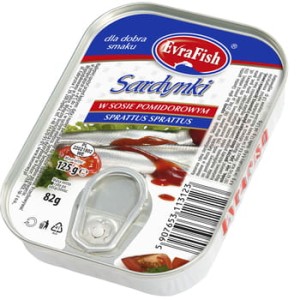 Sardynka w sosie pomidorowym Evrafish 125 g