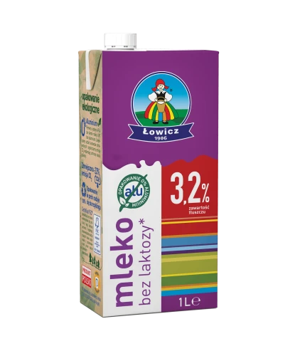 Łowicz mleko łowickie bez laktozy 3,2% 1 l
