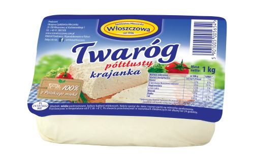 Włoszczowa twaróg półtłusty krajanka 1kg