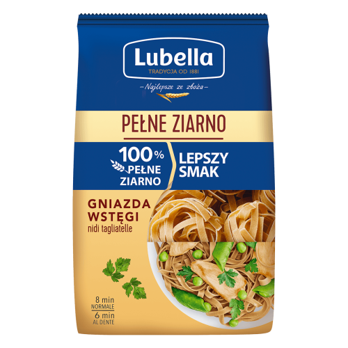 Makaron gniazda wstążki Lubella Pełne Ziarno 400g