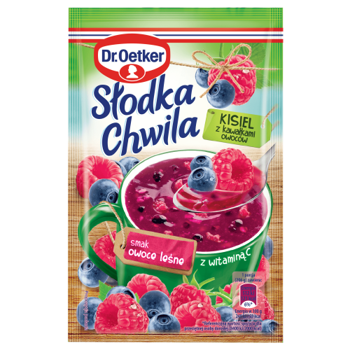 Kisiel owoce leśne z kawałkami owoców Słodka Chwila Dr. Oetker 31,5g