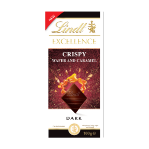 Lindt excellence crispy wafer & caramel 100 g