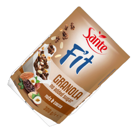 Fit Granola orzechy-kakao bez cukru Sante 300 g Fit Granola orzechy-kakao bez cukru Sante 300g