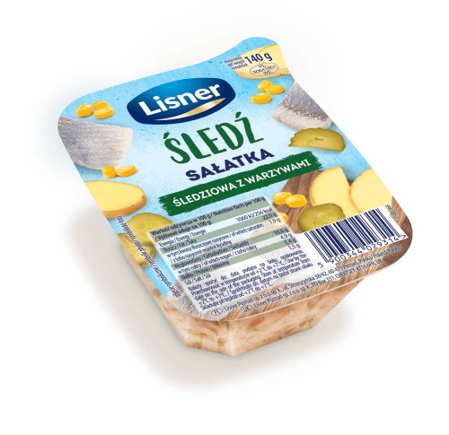 O mamo! sałatka śledziowa z kukurydzą 140 g lisner