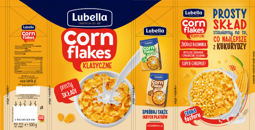 Corn Flakes Klasyczne Płatki kukurydziane Lubella 500g
