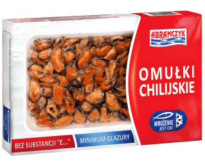 Mrożone omułki chilijskie gotowane bez muszli Abramczyk 225 g