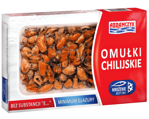 Mrożone omułki chilijskie gotowane bez muszli Abramczyk 225g
