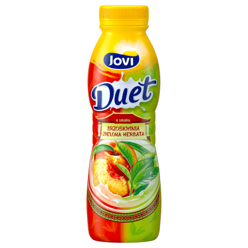 Jogurt pitny Jovi Duet brzoskwinia i zielona herbata 350g