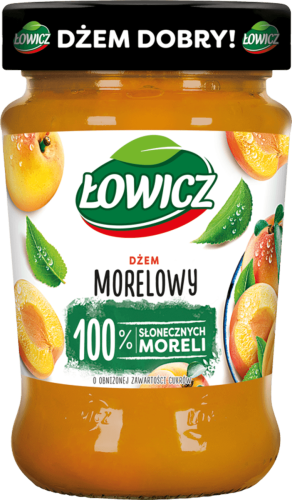 Dżem morelowy o obniżonej zawartości cukrów Łowicz 280 g Dżem morelowy o obniżonej zawartości cukrów Łowicz 280g