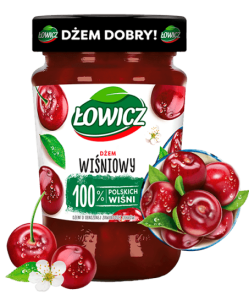 Dżem wiśniowy o obniżonej zawartości cukrów Łowicz 450 g